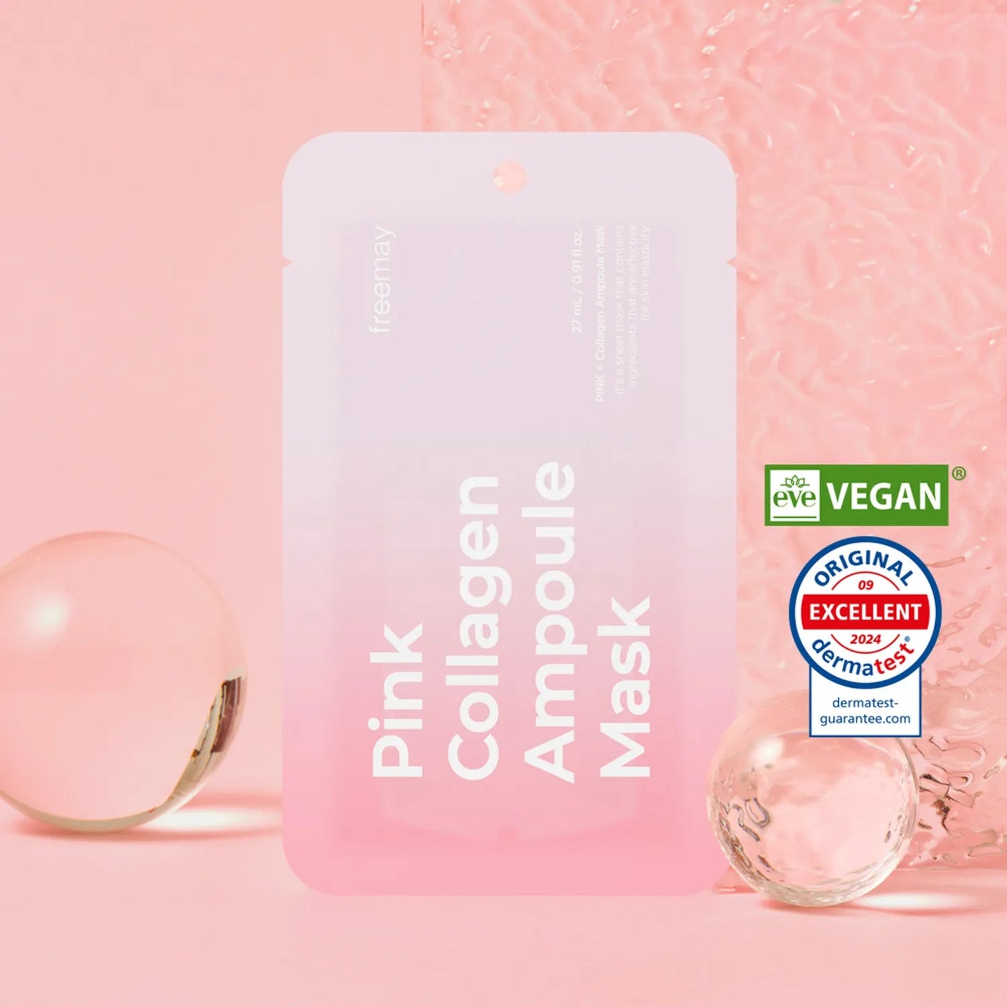 Freemay Pink Collagen Ampoule Mask BEAUTY 27ml 10ea