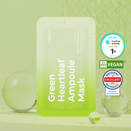 Freemay Green Heartleaf Ampoule Mask 27ml 10ea