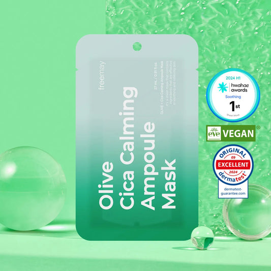 Freemay Olive Cica Calming Ampoule Mask 27ml 10ea